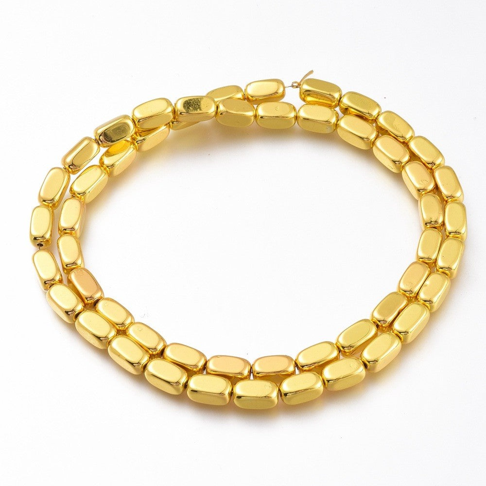 Brick Hematite Beads