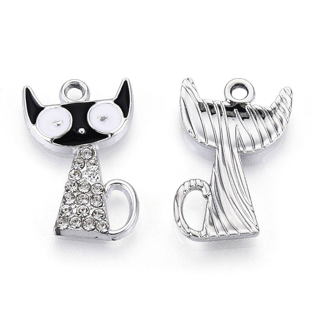 Rhinestone Cat Charms
