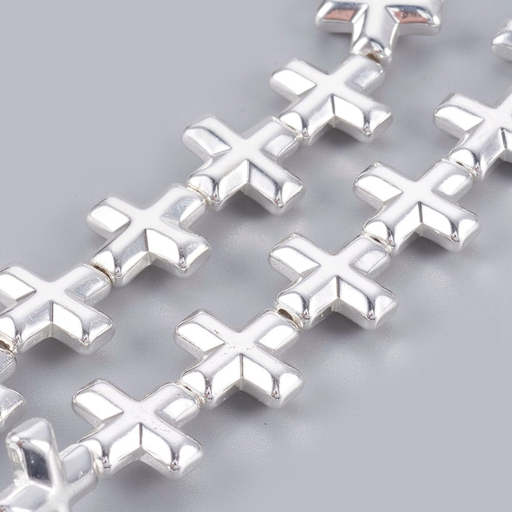 Cross Hematite Beads