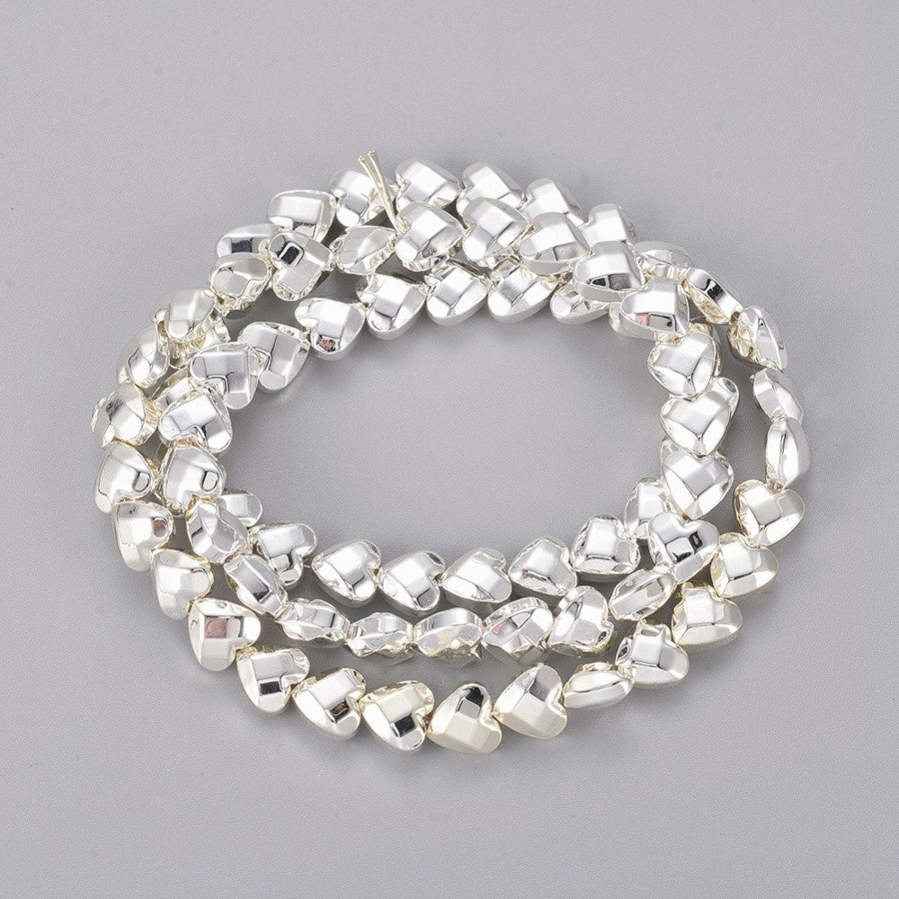 Faceted Heart Beads