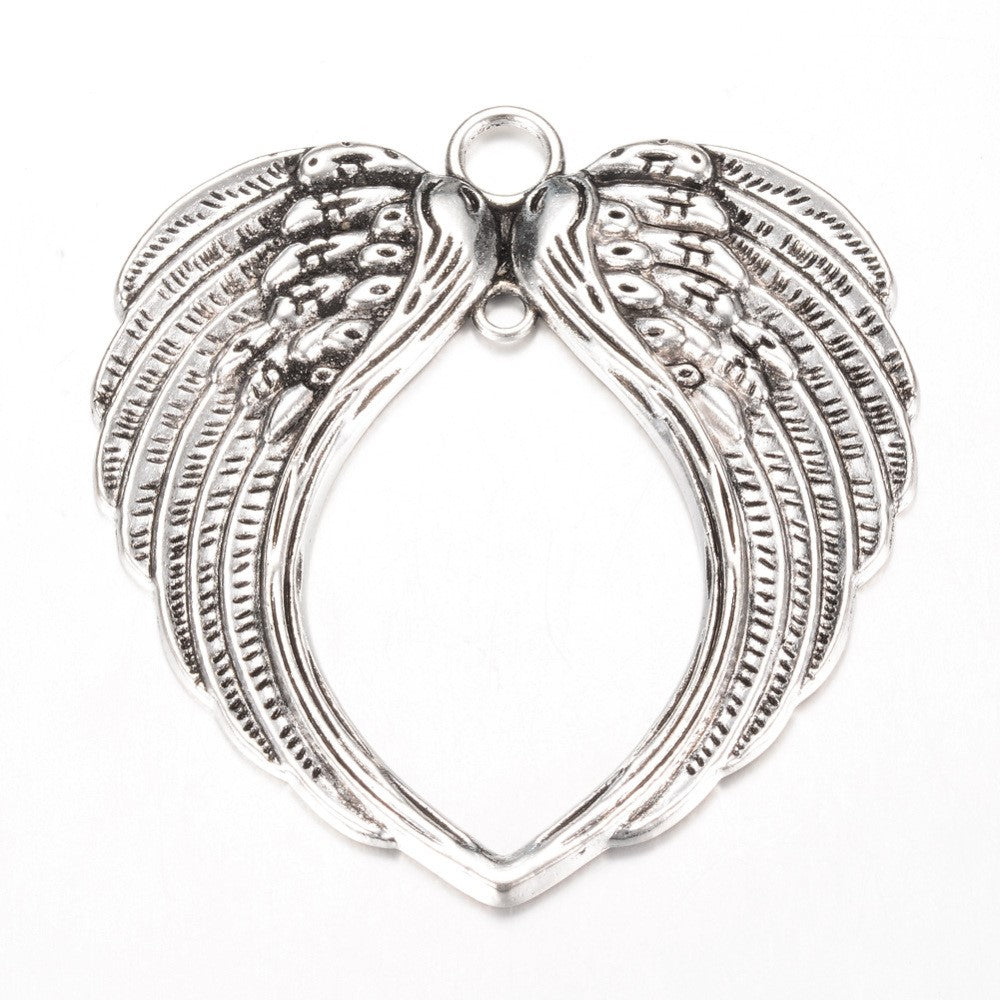 Large Wings Oval Pendant