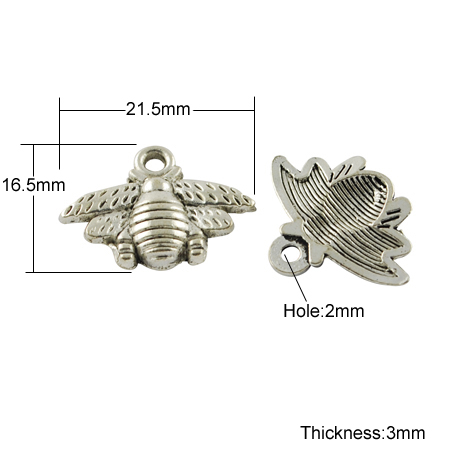 Bee Silver Charms