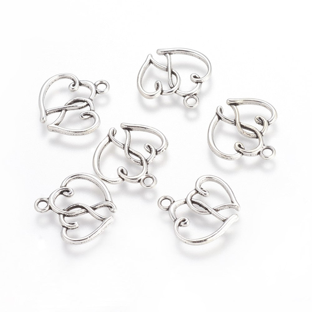 Double Heart Charms