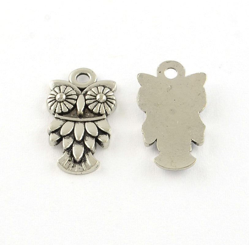 Owl Silver Charms