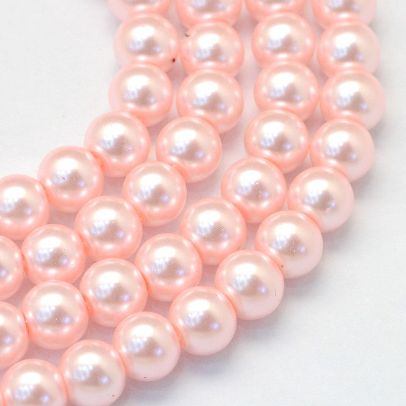 Pale Pink Glass Pearls