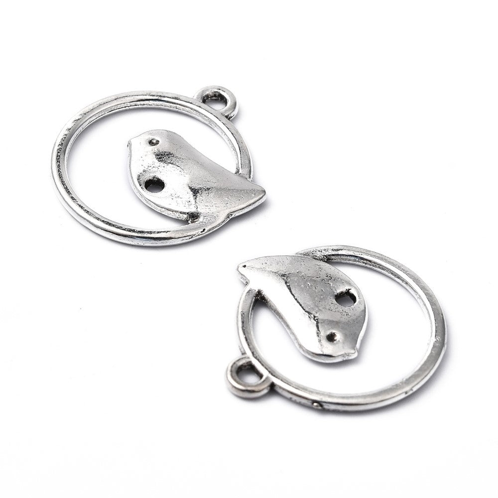 Bird in Ring Charms
