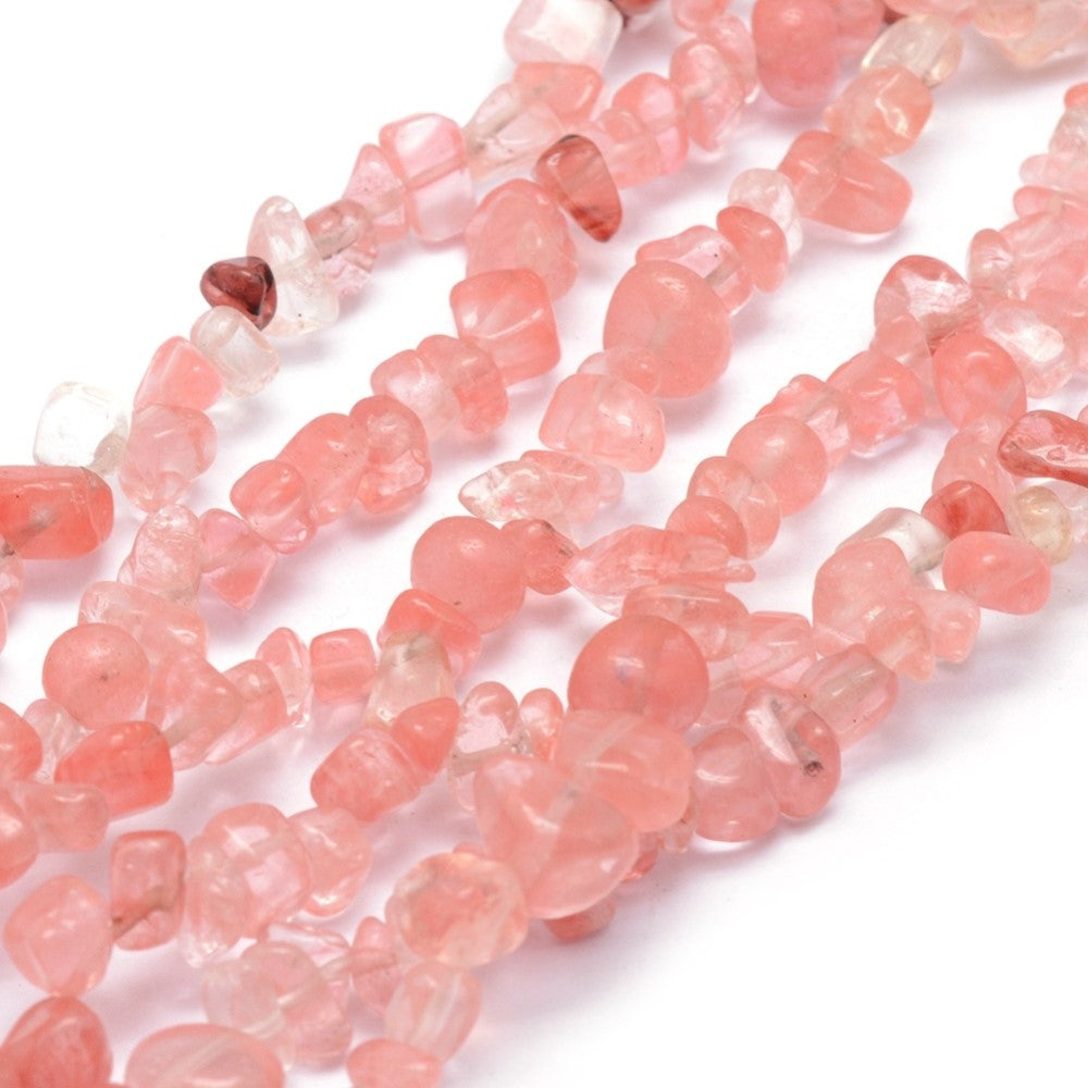 Cherry Quartz Chip Beads