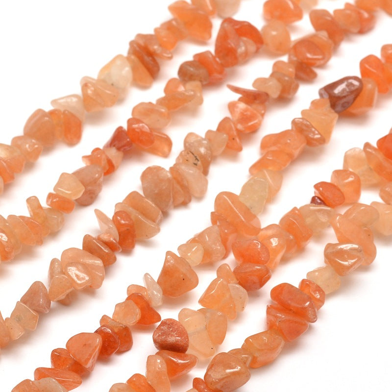 Red Aventurine Chip Beads