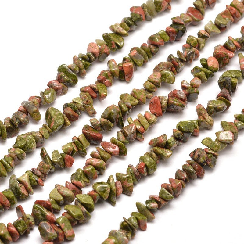 Unakite Chip Beads