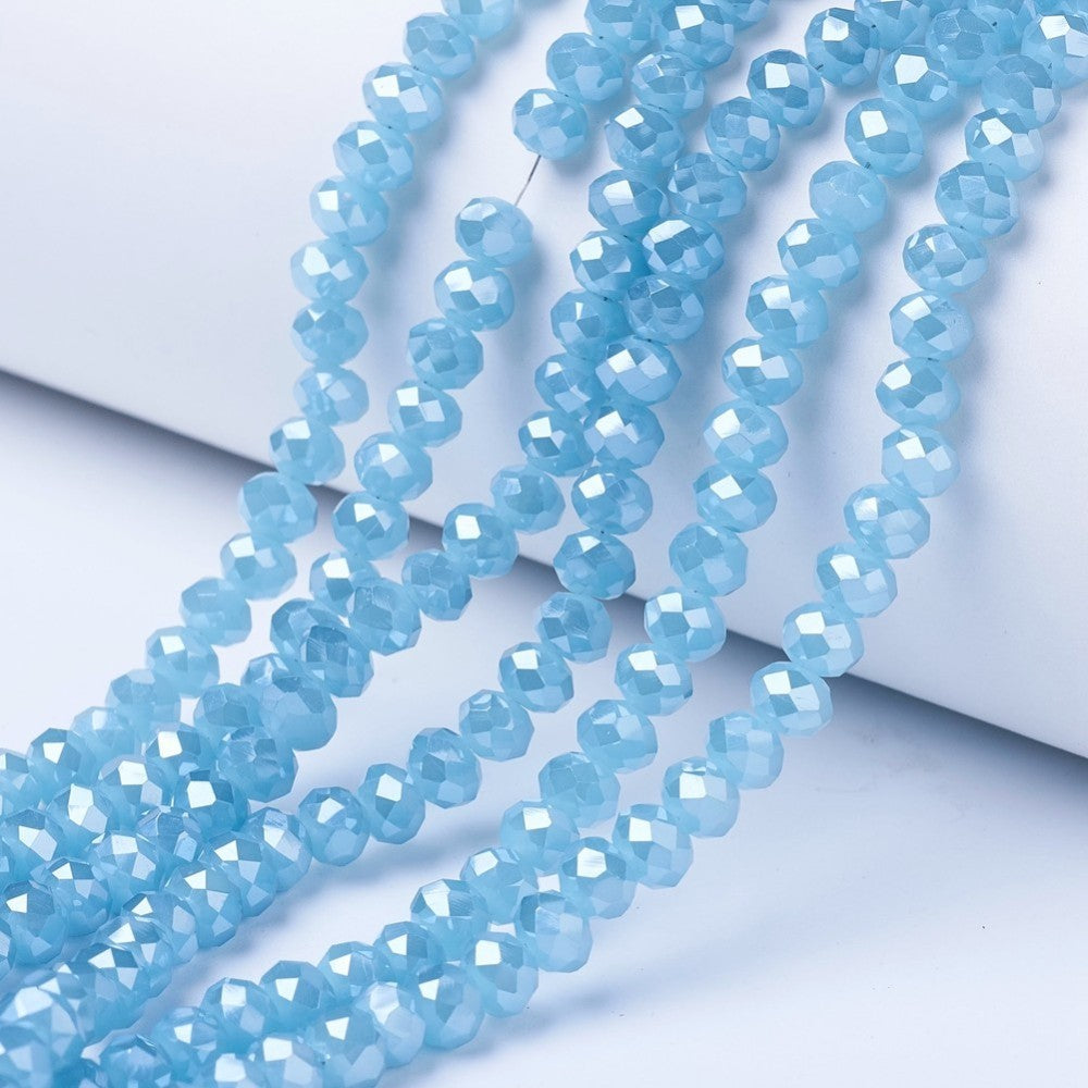 Crystal Glass Pastel Pearlised Beads