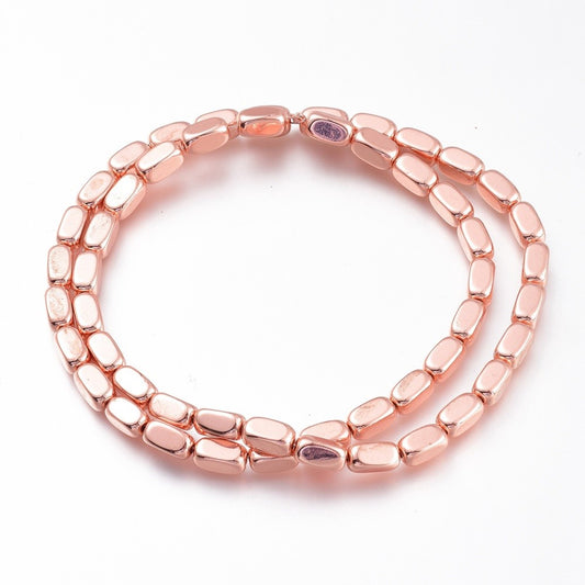 Brick Hematite Beads