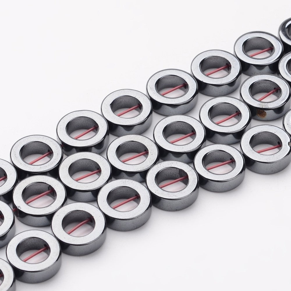 Donut Hematite Beads