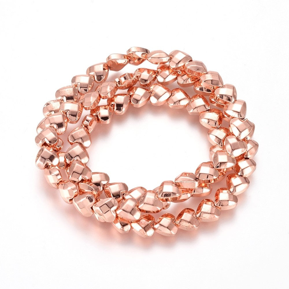 Faceted Heart Beads