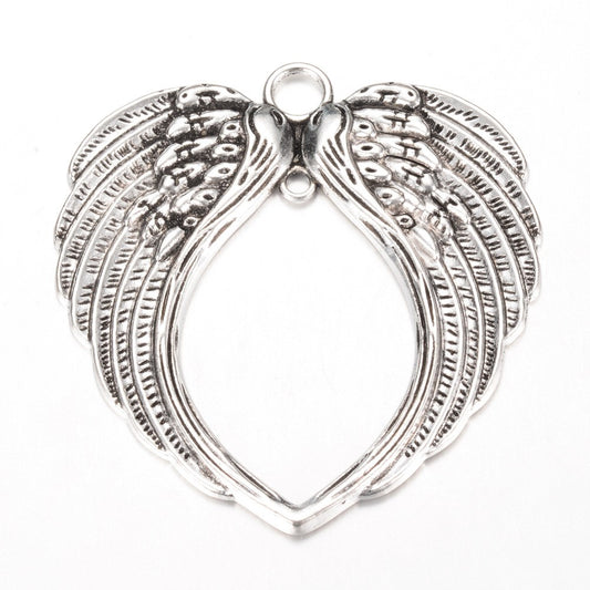 Large Wings Oval Pendant