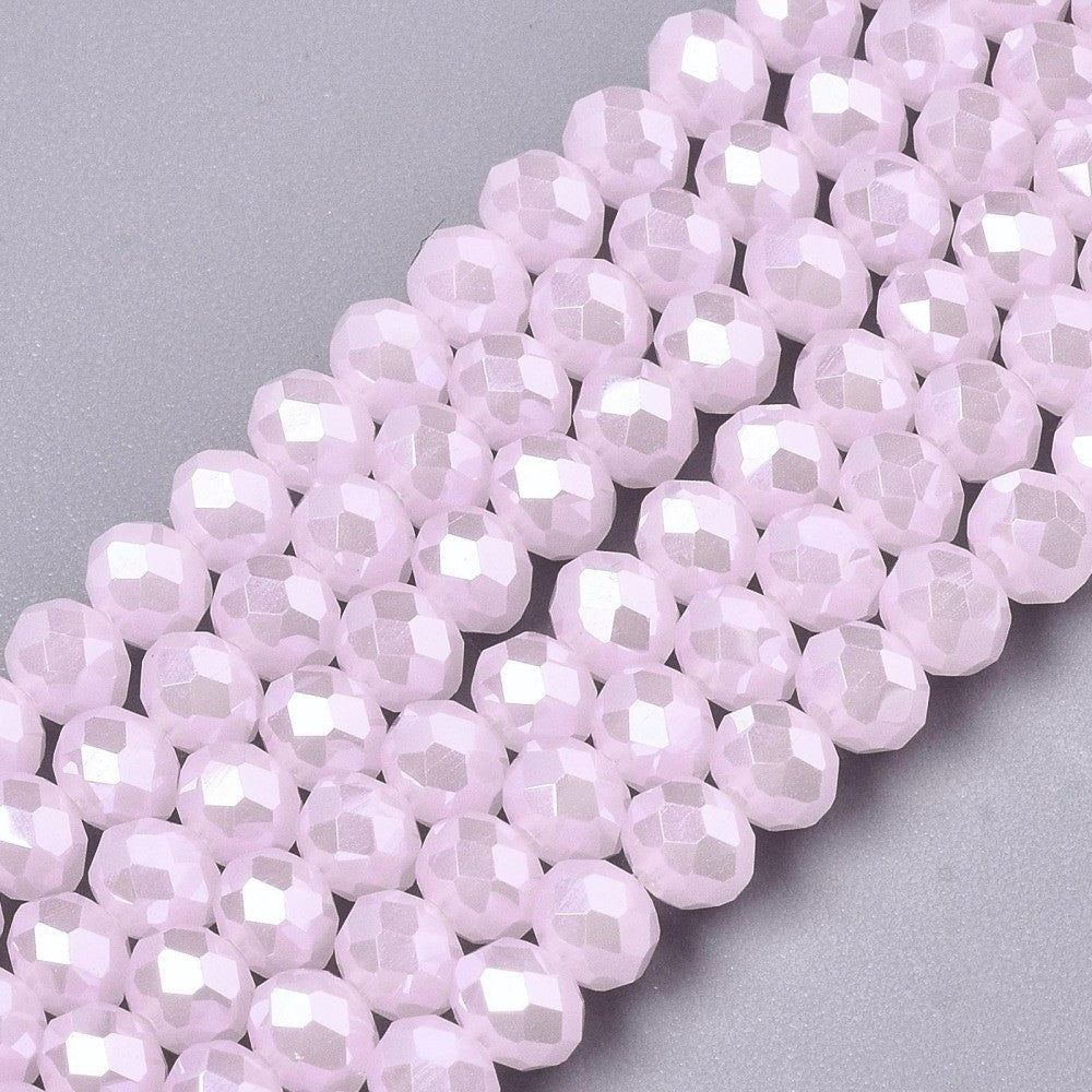 Crystal Glass Pastel Pearlised Beads