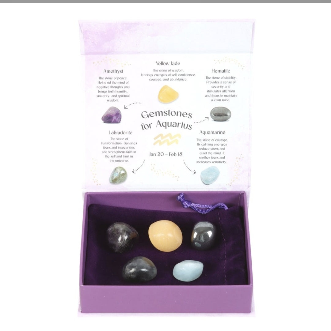 Zodiac Crystal Gemstone Gift Set