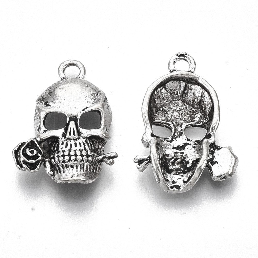 Skull & Rose Charms