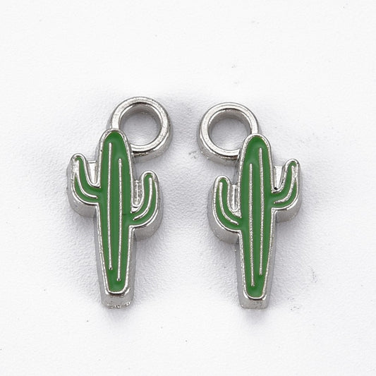 Cactus Enamel Charms