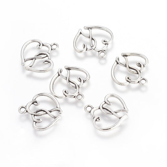 Double Heart Charms