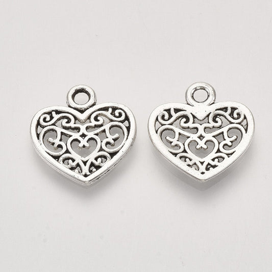 Filigree Heart Charms