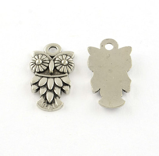 Owl Silver Charms