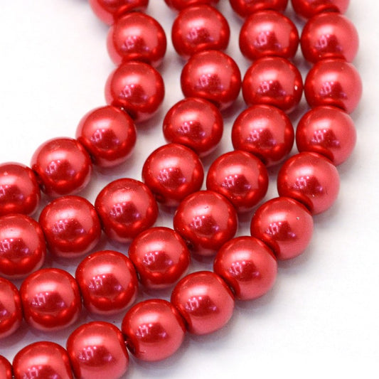Red Glass Pearls