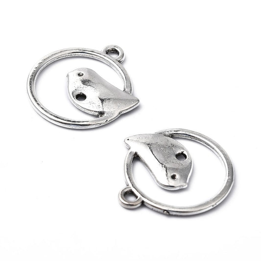 Bird in Ring Charms