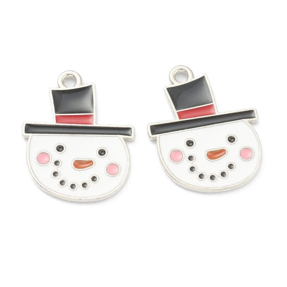 Christmas Snowman Head Charms