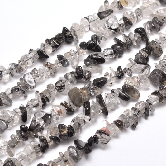 Rutilated Quartz Chip Beads