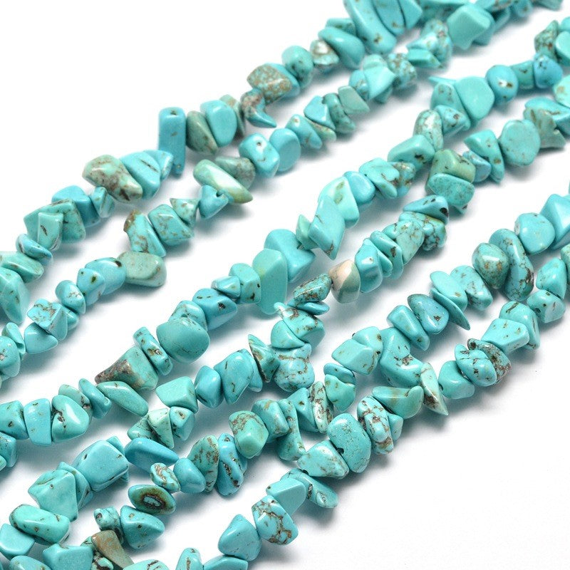 Turquoise Howlite Chip Beads