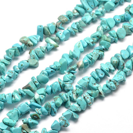 Turquoise Howlite Chip Beads