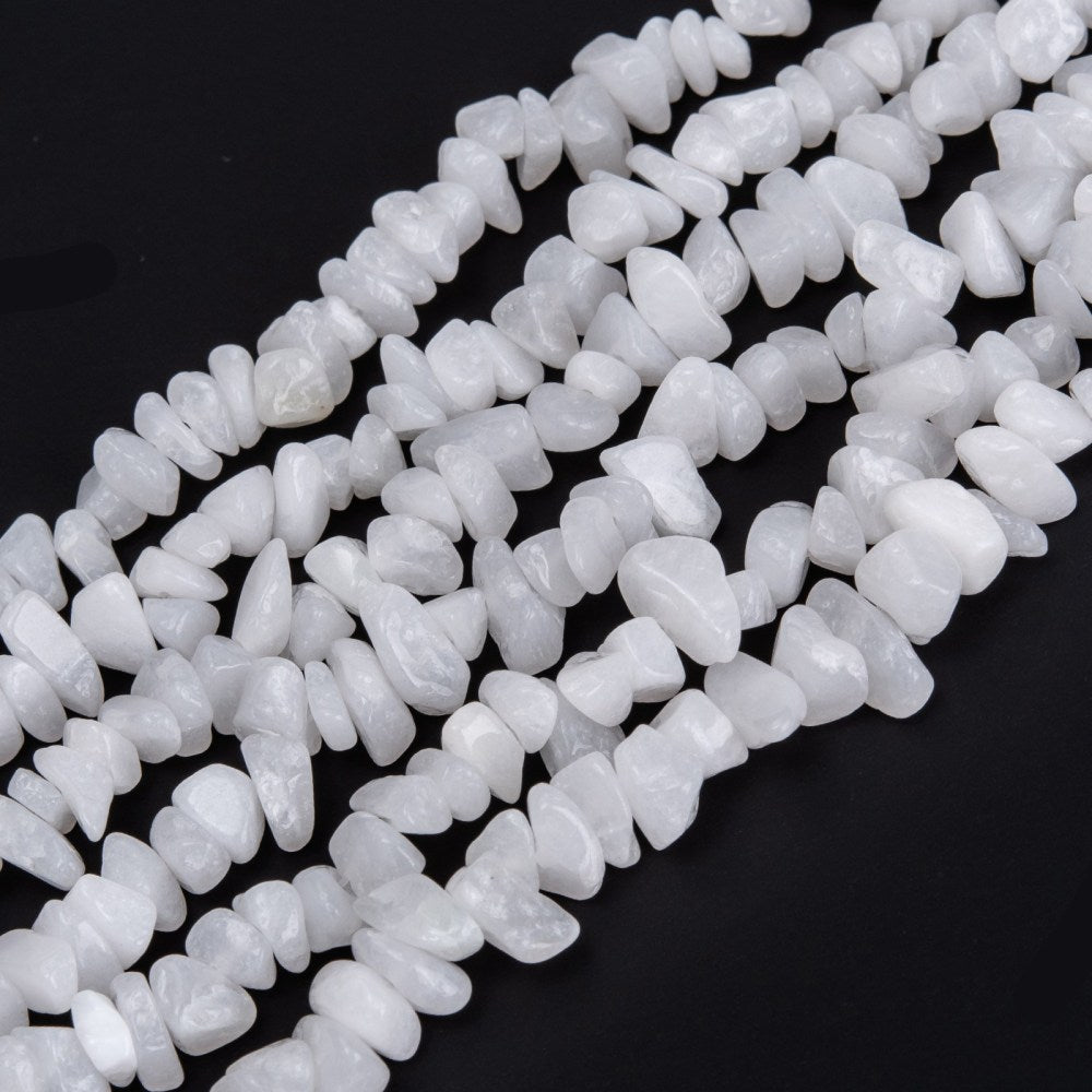 White Jade Chip Beads